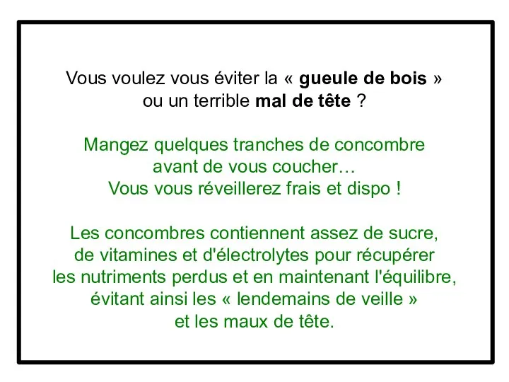 COLOMBES (LUZON) SAIGNÉE-COEURS Vous voulez vous éviter la « gueule de bois