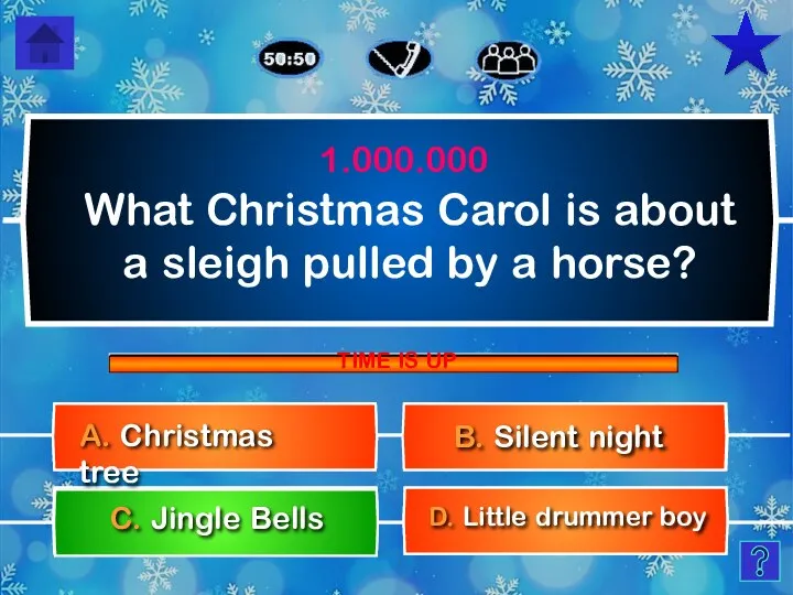 What Christmas Carol is about a sleigh pulled by a horse? D.