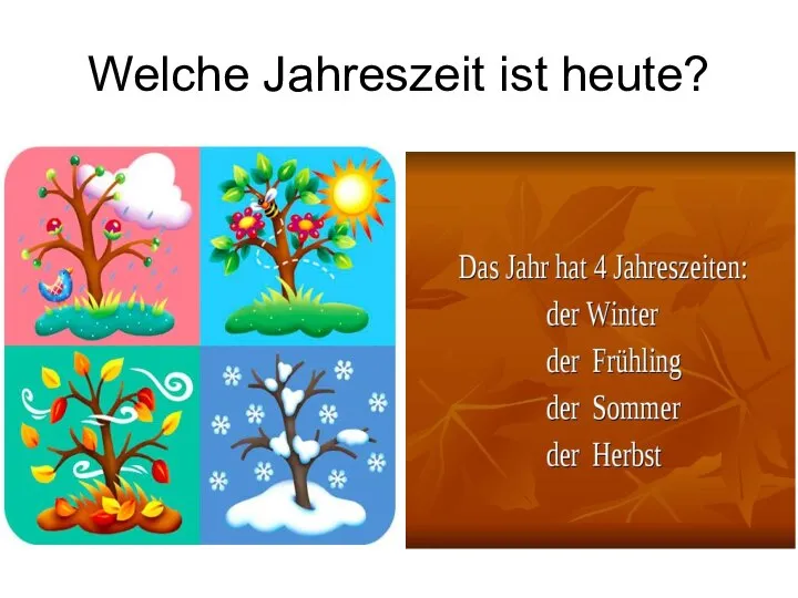 Welche Jahreszeit ist heute?