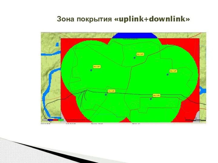Зона покрытия «uplink+downlink»