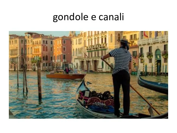 gondole e canali