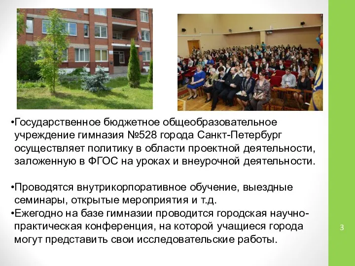 Государственное бюджетное общеобразовательное учреждение гимназия №528 города Санкт-Петербург осуществляет политику в области