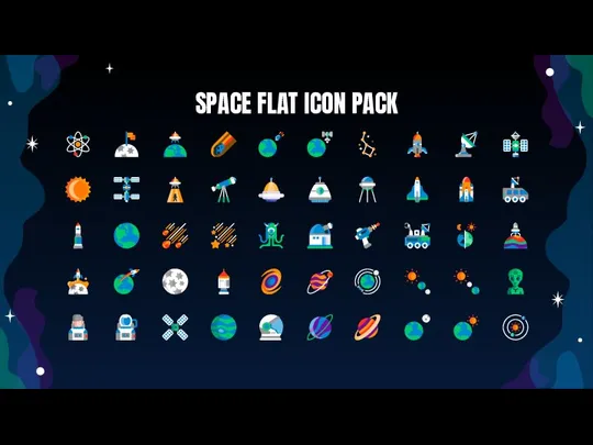SPACE FLAT ICON PACK