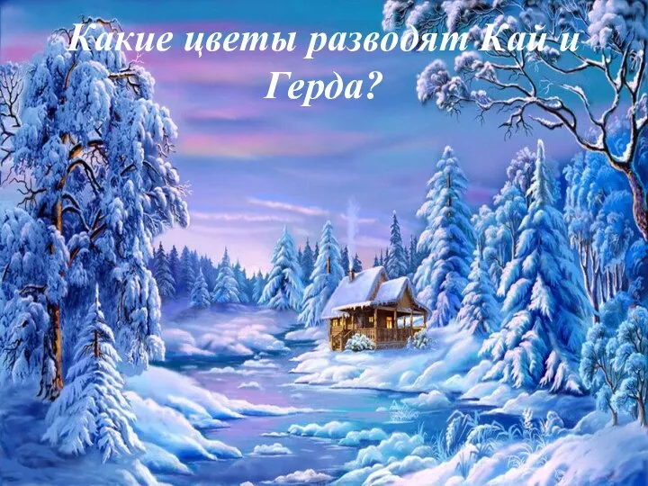 Какие цветы разводят Кай и Герда?