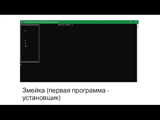 Змейка (первая программа - установщик)