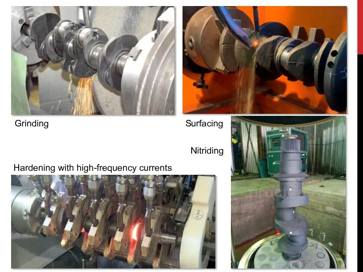 Grinding Hardening with high-frequency currents Nitriding Surfacing
