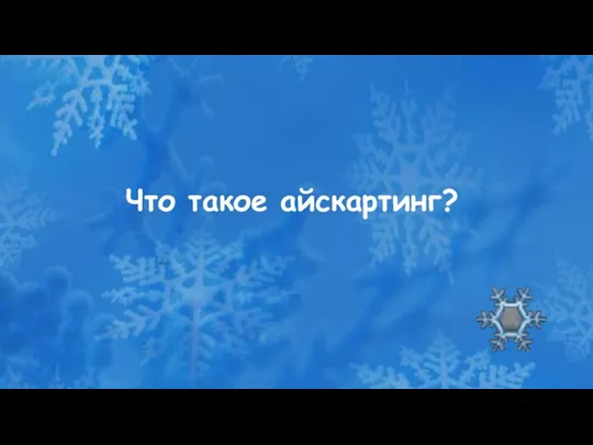 Что такое айскартинг?