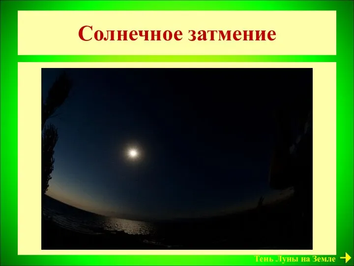 Солнечное затмение Луна Тень Луны на Земле
