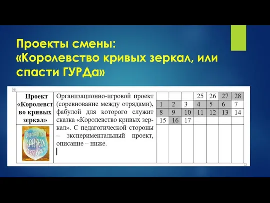 Проекты смены: «Королевство кривых зеркал, или спасти ГУРДа»