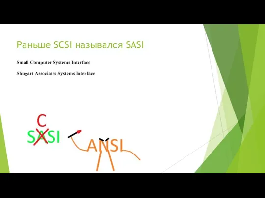 Раньше SCSI назывался SASI Small Computer Systems Interface Shugart Associates Systems Interface