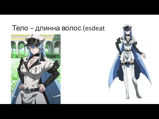 Тело – длинна волос (esdeath)