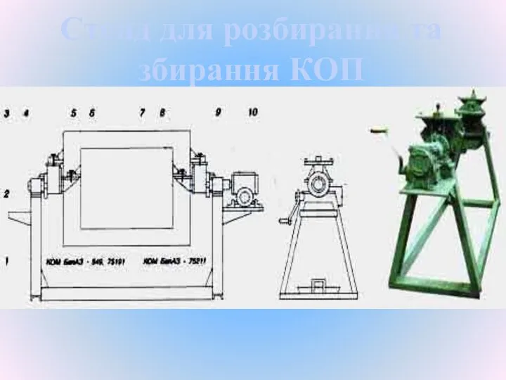 Стенд для розбирання та збирання КОП