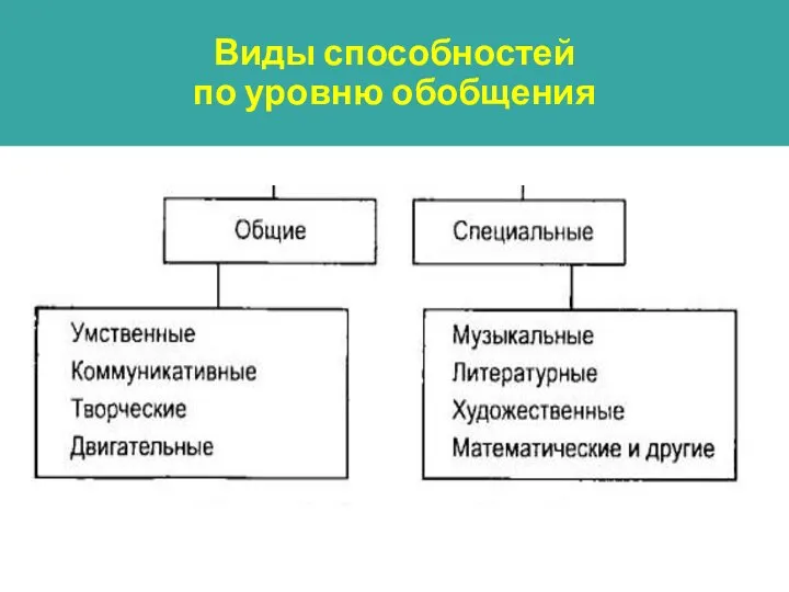 Виды способностей по уровню обобщения