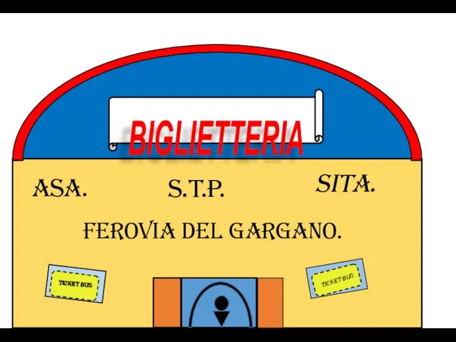 TICKET BUS S.T.P. ASA. SITA. FEROVIA DEL GARGANO. BIGLIETTERIA TICKET BUS