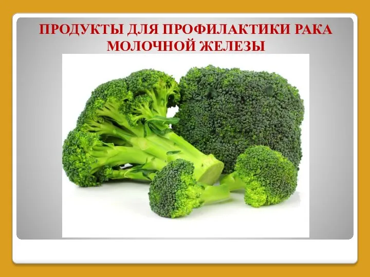 ПРОДУКТЫ ДЛЯ ПРОФИЛАКТИКИ РАКА МОЛОЧНОЙ ЖЕЛЕЗЫ