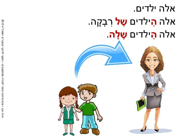 אלה ילדים. אלה הַילדים שֶל רִבְקָה. אלה הַילדים שֶלָה.