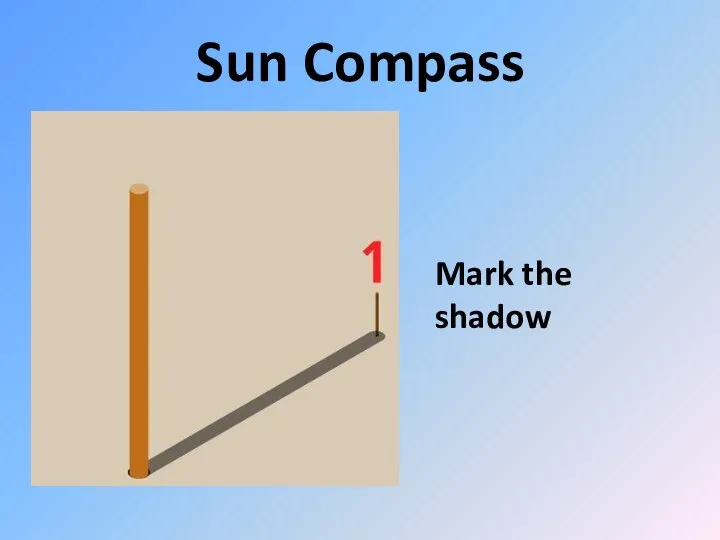 Sun Compass Mark the shadow