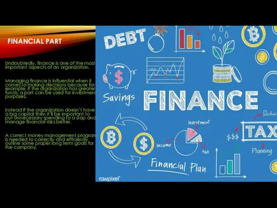 FINANCIAL PART Undoubtedly, finance is one of the most important aspects of