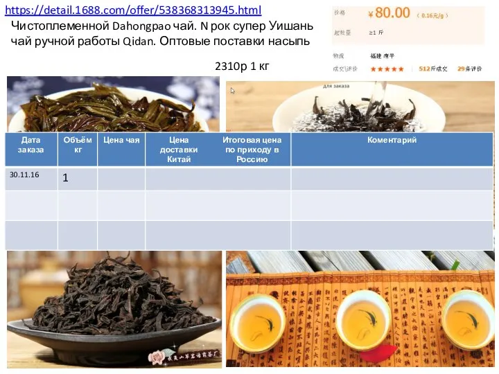 https://detail.1688.com/offer/538368313945.html 2310р 1 кг Чистоплеменной Dahongpao чай. N рок супер Уишань чай