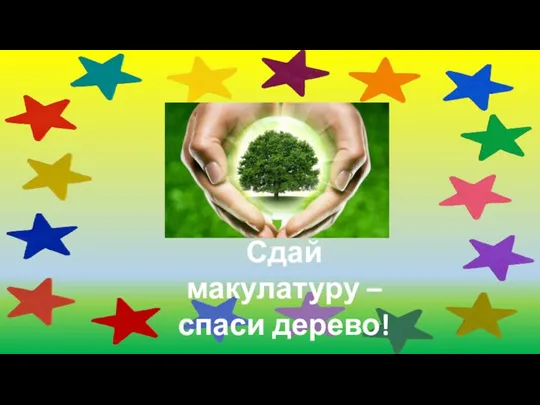 Сдай макулатуру – спаси дерево!