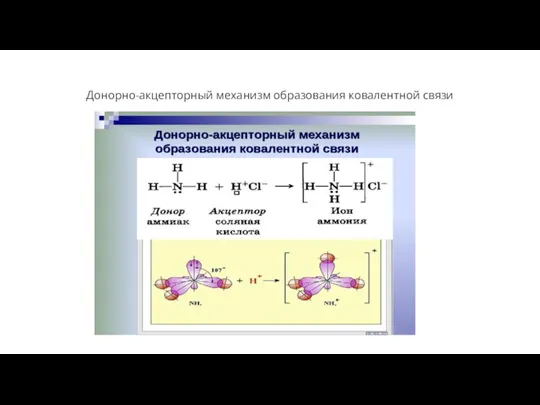 Донорно-акцепторный механизм образования ковалентной связи