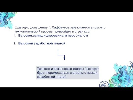 Еще одно допущение Г. Хафбауера заключается в том, что технологический прорыв произойдет