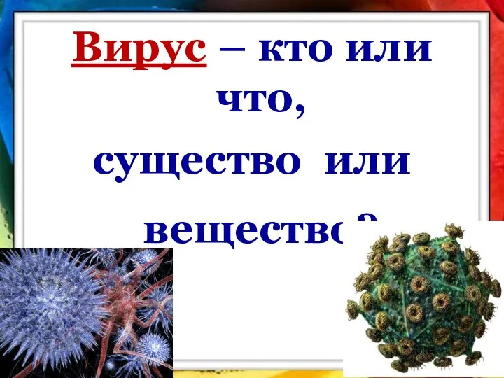 Вирус – кто или что, существо или вещество?