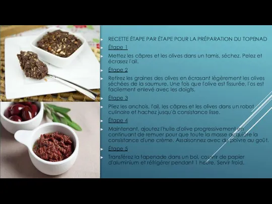 RECETTE ÉTAPE PAR ÉTAPE POUR LA PRÉPARATION DU TOPENAD Étape 1 Mettez