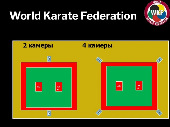 World Karate Federation 2 камеры 4 камеры AO AKA AO AKA