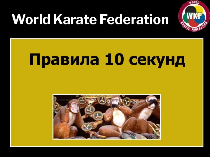 World Karate Federation Правила 10 секунд