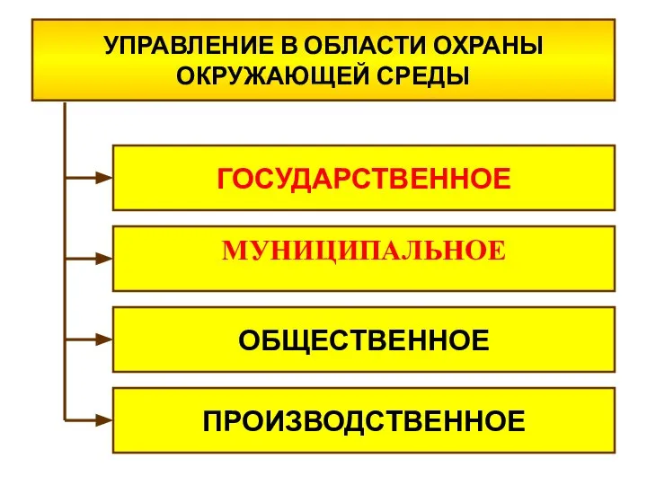 УПРАВЛЕНИЕ В ОБЛАСТИ ОХРАНЫ ОКРУЖАЮЩЕЙ СРЕДЫ ГОСУДАРСТВЕННОЕ МУНИЦИПАЛЬНОЕ ОБЩЕСТВЕННОЕ ПРОИЗВОДСТВЕННОЕ