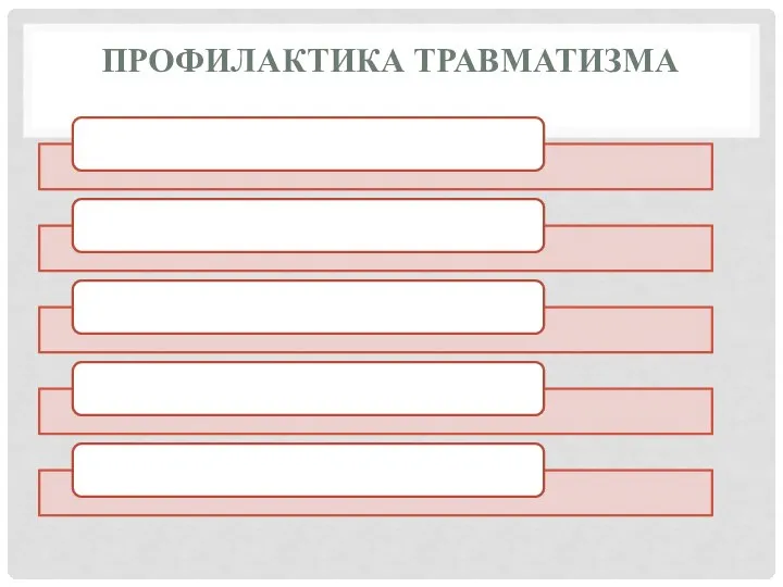 ПРОФИЛАКТИКА ТРАВМАТИЗМА