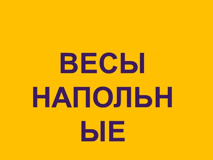 ВЕСЫ НАПОЛЬНЫЕ