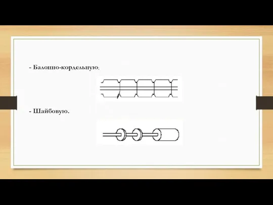 - Балонно-кордельную; - Шайбовую.