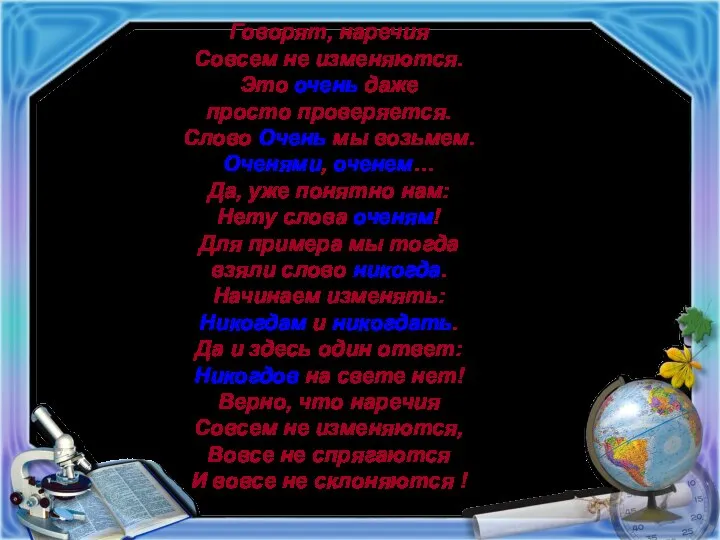 Говорят, наречия Совсем не изменяются. Это очень даже просто проверяется. Слово Очень