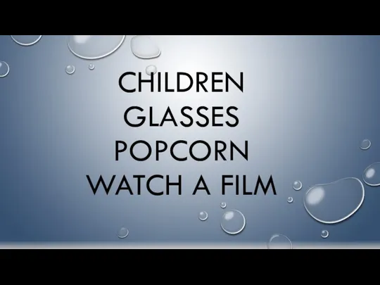 CHILDREN GLASSES POPCORN WATCH A FILM