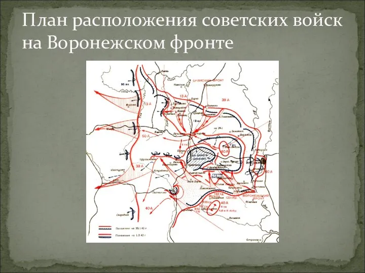 План расположения советских войск на Воронежском фронте