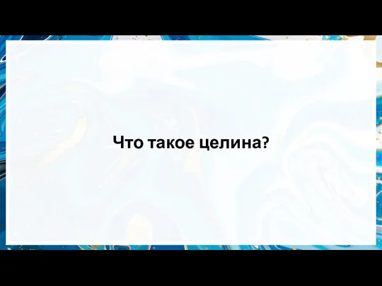 Что такое целина?