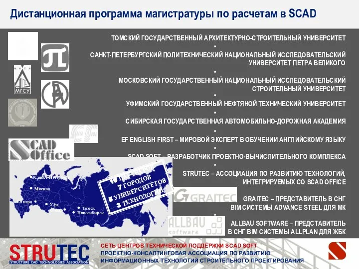 СЕТЬ ЦЕНТРОВ ТЕХНИЧЕСКОЙ ПОДДЕРЖКИ SCAD SOFT ПРОЕКТНО-КОНСАЛТИНГОВАЯ АССОЦИАЦИЯ ПО РАЗВИТИЮ ИНФОРМАЦИОННЫХ ТЕХНОЛОГИЙ