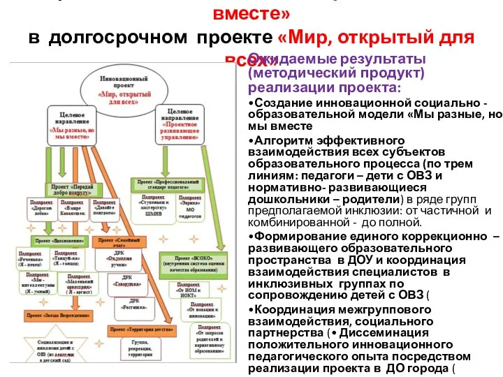 Образовательная модель «Мы разные, но мы вместе» в долгосрочном проекте «Мир, открытый