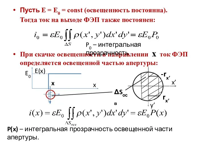 Пусть E = E0 = const (освещенность постоянна). Тогда ток на выходе