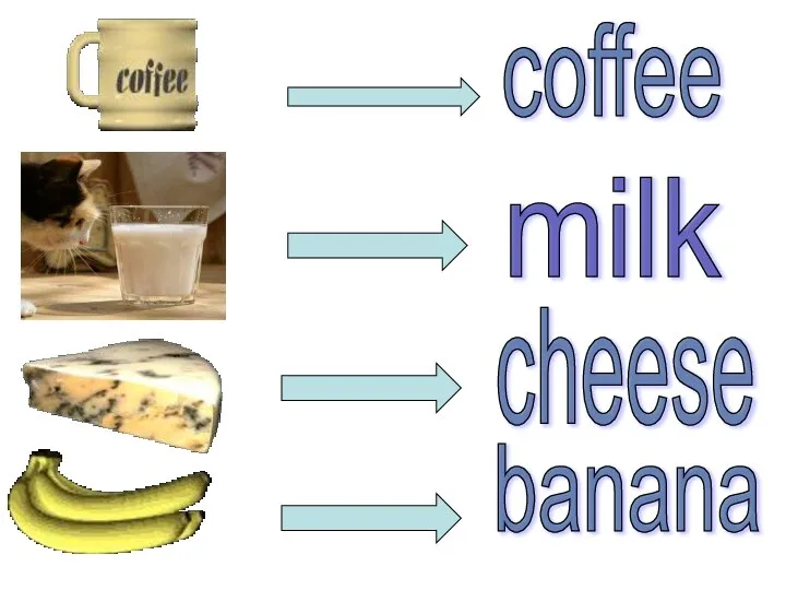 coffee milk cheese banana