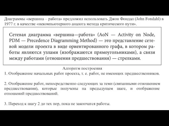 Диаграммы «вершина – работа» предложил использовать Джон Фондал (John Fondahl) в 1977