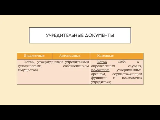 УЧРЕДИТЕЛЬНЫЕ ДОКУМЕНТЫ