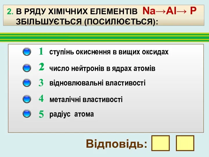 число нейтронів в ядрах атомів відновлювальні властивості ступінь окиснення в вищих оксидах