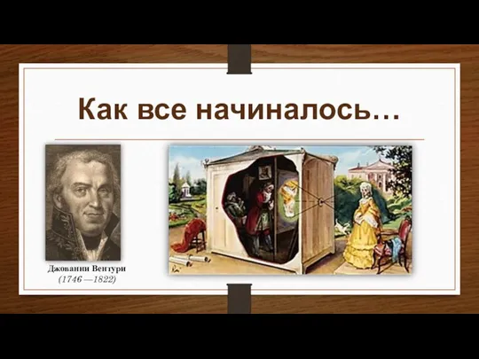 Как все начиналось… Джованни Вентури (1746 —1822)