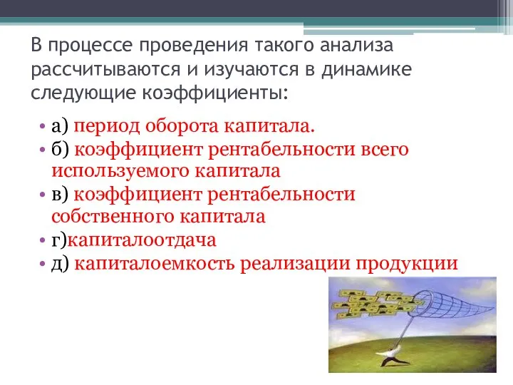 В процессе проведения такого анализа рассчитываются и изучаются в динамике следующие коэффициенты: