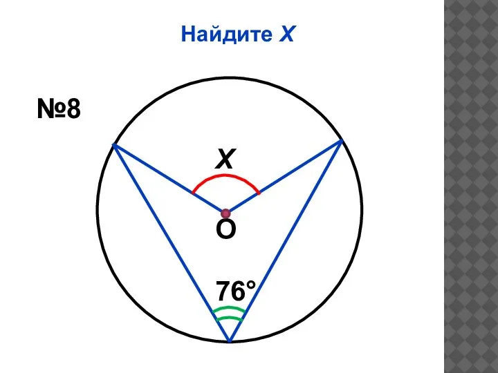 Найдите Х Х 76° №8 О