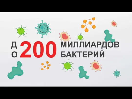 200 МИЛЛИАРДОВ БАКТЕРИЙ ДО