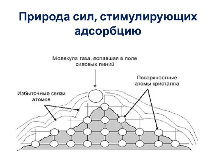 Природа сил, стимулирующих адсорбцию .